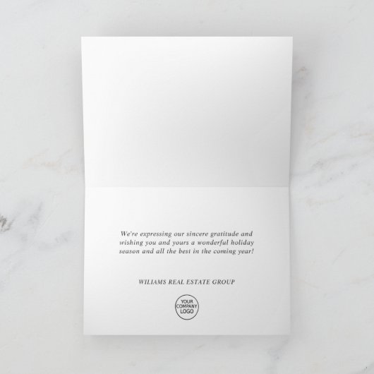 松コーンのクリスマスグリーティ素朴ング企業の シーズンカード (内部)