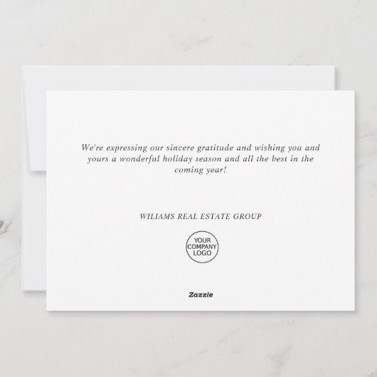 松コーンのクリスマスグリーティ素朴ング企業の シーズンカード (裏面)