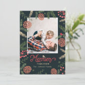 松コーンツリー |クリスマス・ホリデー |フォトカード シーズンカード (スタンド正面)