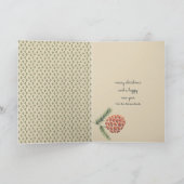 松コーンツリー |折り畳まれたグリーティングフォトカード シーズンカード (内部)