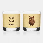 松コーンフクロウ ウイスキーグラス (裏面)