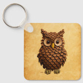 松コーンフクロウ キーホルダー (正面)