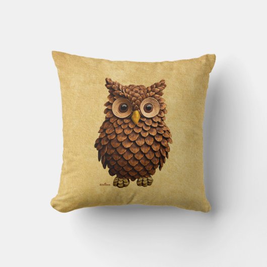 松コーンフクロウ クッション (正面)
