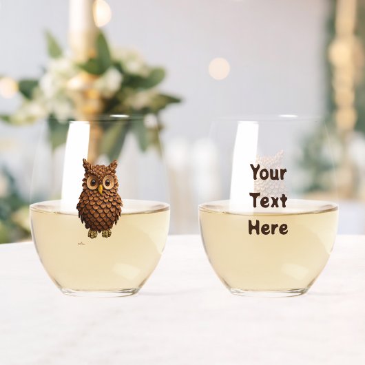 松コーンフクロウ ステムなしワイングラス (インサイチュ (ウェディング))