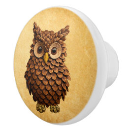 松コーンフクロウ セラミックノブ