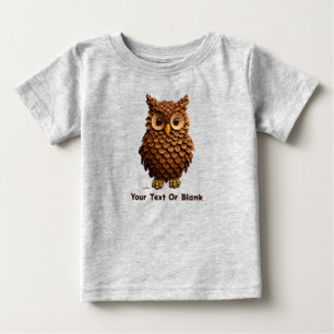 松コーンフクロウ ベビーTシャツ