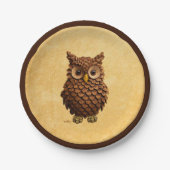 松コーンフクロウ ペーパープレート (正面)