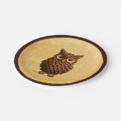 松コーンフクロウ ペーパープレート (アングル)