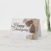 松コーン秋シーンのグリーティングカード カード (正面)