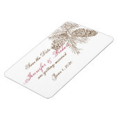 松コーン自然結婚式の日付を保存 マグネット (左側)