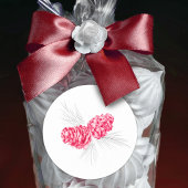 松コーン赤い灰色の冬の結婚式のシール ラウンドシール