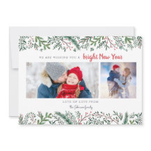 松スタイリッシュつる植物の緑の木々新年