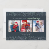 松スタイリッシュつる植物緑青の季節の挨拶 シーズンカード (正面)