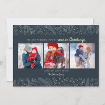 松スタイリッシュつる植物緑青の季節の挨拶