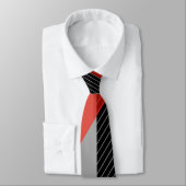 松ストライプ赤、白黒 ネクタイ (タイ)