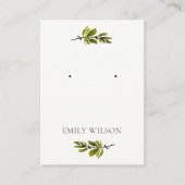 松ミニマル枝葉スタッドイヤリングディスプレイ 名刺 (正面)