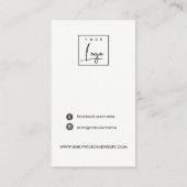 松ミニマル枝葉スタッドイヤリングディスプレイ 名刺 (裏面)