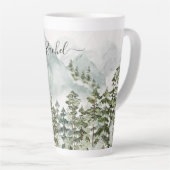 松モノグラムの林・山 カフェラテマグ (右アングル)