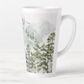 松モノグラムの林・山 カフェラテマグ (右)