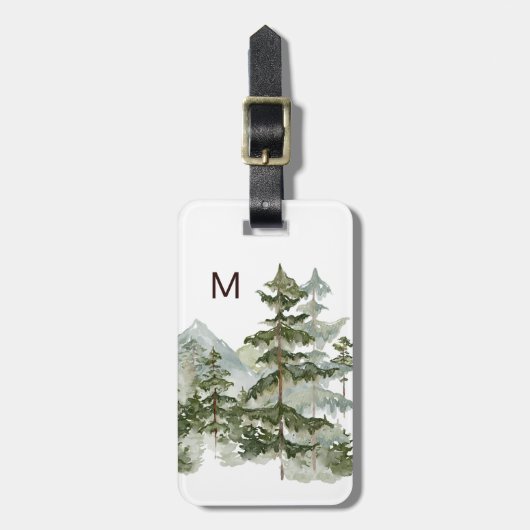 松モノグラムの林・山 ラゲッジタグ (正面縦)