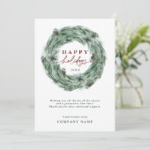 松リースウィンターホリデーカードとQRコード シーズンカード (スタンド正面)