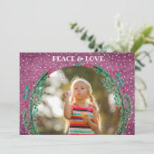 松リースオンプラムのクリスマスフォト シーズンカード (スタンド正面)