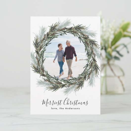 松リースクリスマスワン写真 シーズンカード (スタンド正面)