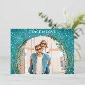 松リースターコイズクリスマスフォト シーズンカード (スタンド正面)