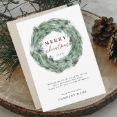 松リースメリークリスマスカードとQRコード シーズンカード