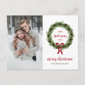 松リースメリークリスマスフォト シーズンポストカード (正面)