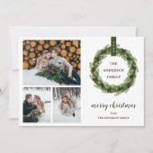 松リースメリークリスマス3写真 シーズンカード (正面)