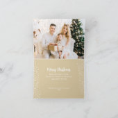 松リース折り畳み写真小さなクリスマス シーズンカード (内部)