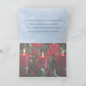 松ロシアの松、ろうそく付き聖降誕祭お目出し シーズンカード (内部)