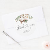 松円錐冬エバーグリーン感謝していユーズ ラウンドシール (封筒)