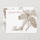 松円錐自然結婚のテーブル番号 ポストカード (正面/裏面)