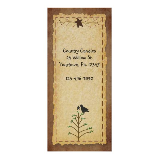 松初期の木ラックカード ラックカード (正面)