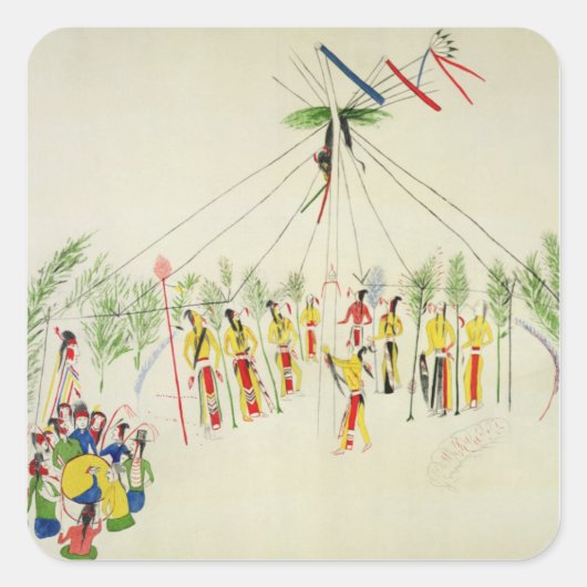 松宗日舞（モスリンの色素） スクエアシール (正面)