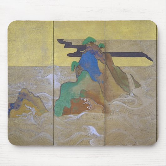 松島の波離れの俵屋宗達 マウスパッド (正面)