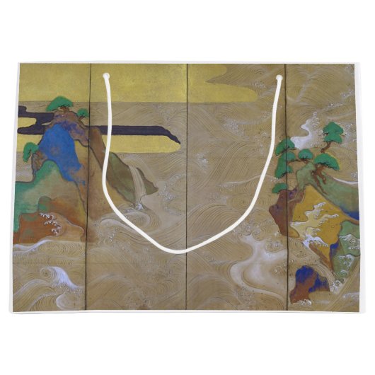 松島の波離れの俵屋宗達 ラージペーパーバッグ (正面)