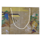 松島の波離れの俵屋宗達 ラージペーパーバッグ (裏面)