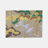 松島の波（右）俵屋宗達 フリースブランケット (正面(横))