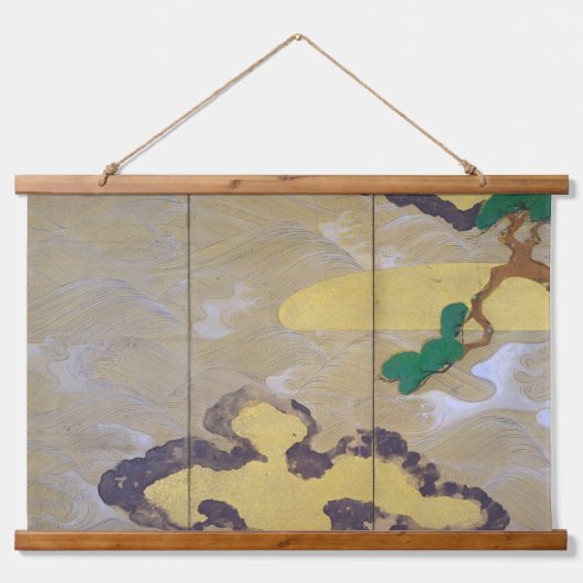 松島の波（右）俵屋宗達 吊り下げ型タペストリー (正面)