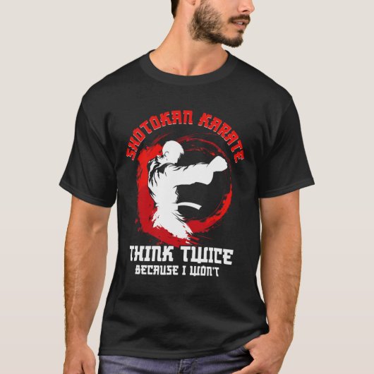 松島館空手実技二考え度松島 Tシャツ (正面)