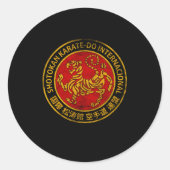 松島館空手道漢字日本ミアルmma ラウンドシール (正面)