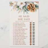 松彼は彼女はブライダルシャワーゲームを言った 便箋 (正面)