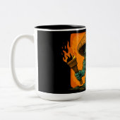 松明とキノコ獣 ツートーンマグカップ (左)