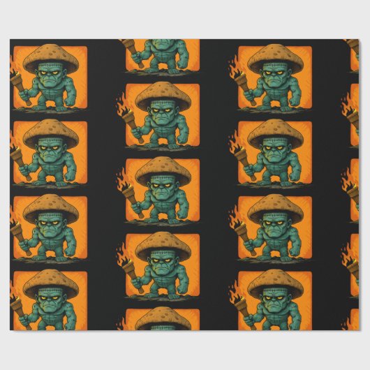 松明とキノコ獣 ラッピングペーパー (フラット)