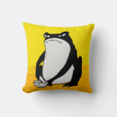 松本ほじ日本の寺Grumpy Frogスケッチアート クッション (正面)