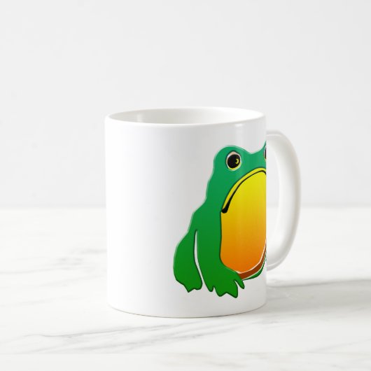 松本ほじ日本の寺Grumpy Frogスケッチアート コーヒーマグカップ (正面右)