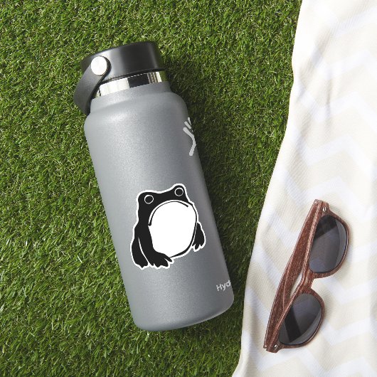 松本ほじ日本の寺Grumpy Frogスケッチアート シール (HydroFlaskインサイチュ)